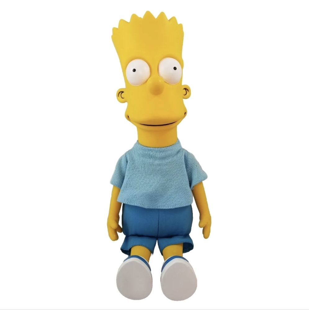 VTG 1990 Dan-Dee 11" Bart Simpson Plush Vinyl Doll 90s Collectible Toy Groening